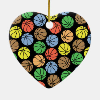 Farbiges Basketballmuster Keramik Ornament