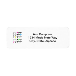 Farbiges Bass Clef Label