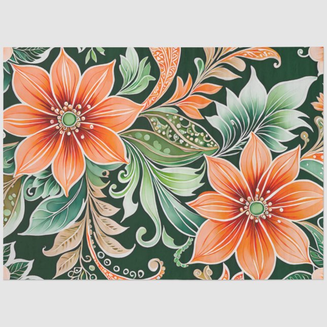 Farbiges Batik-Kunstpapier Seidenpapier (Vorderseite)