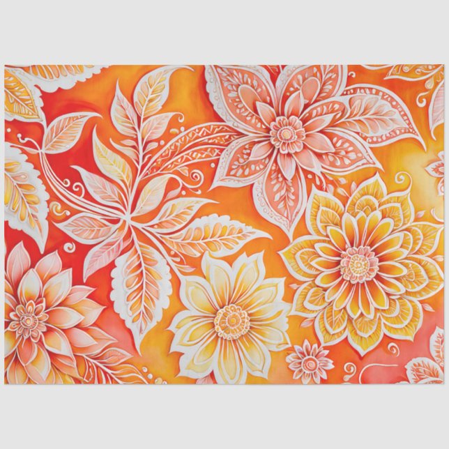 Farbiges Batik-Kunstpapier Seidenpapier (Vorderseite)