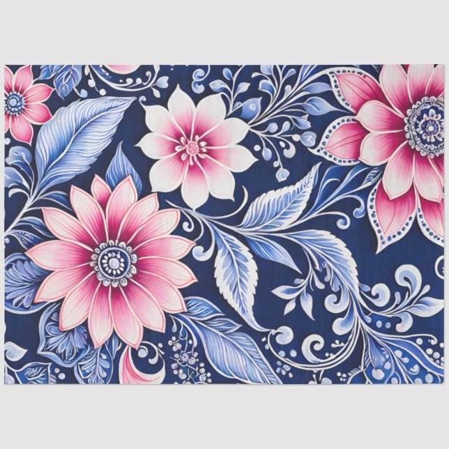 Farbiges Batik-Kunstpapier Seidenpapier (Vorderseite)