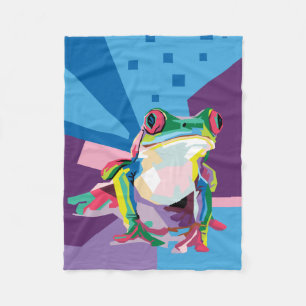 Farbiges Baum Frog Portrait Fleecedecke