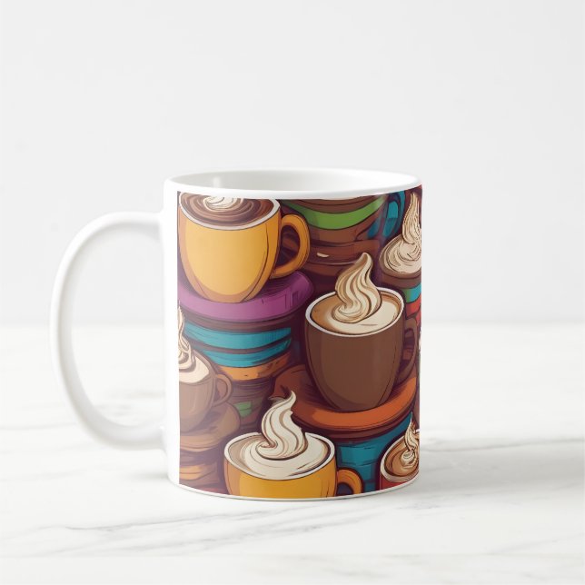 Farbiges Bechermuster Kaffeetasse (Links)