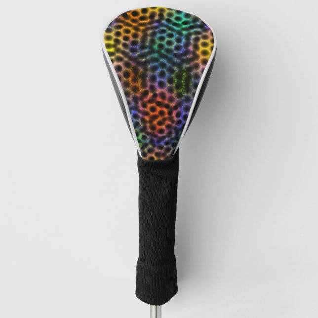 Farbiges Bild, kugelförmige Formen. Golf Headcover (Vorderseite)