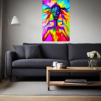 Farbiges bizarres Portrait | Art der AI