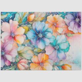 Farbiges Blatt Papier mit Blumenmuster