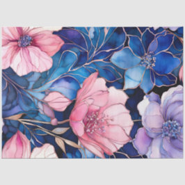 Farbiges Blatt Papier mit Blumenmuster