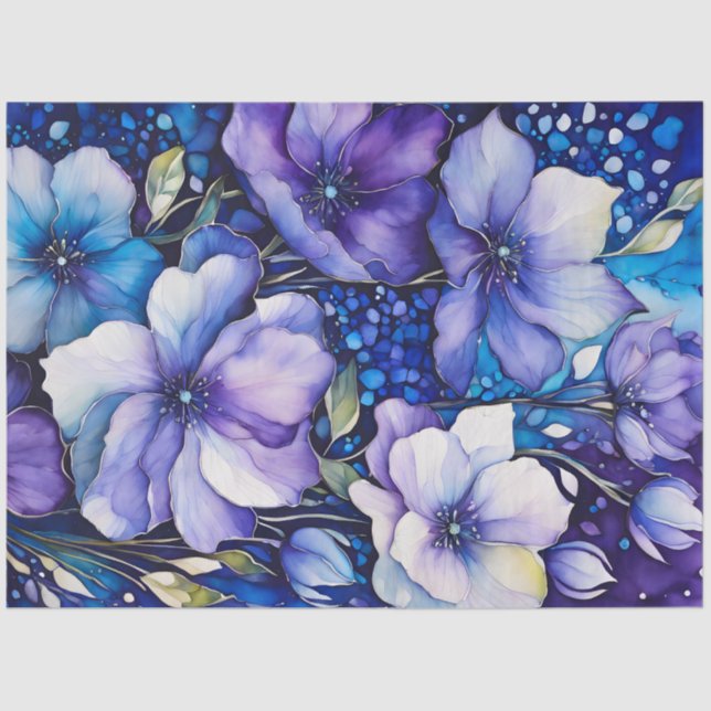 Farbiges Blatt Papier mit Blumenmuster (Vorderseite)