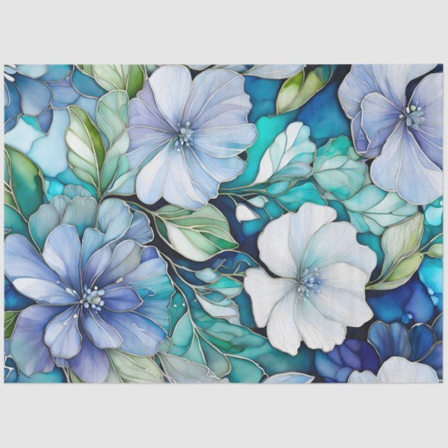 Farbiges Blatt Papier mit Blumenmuster (Vorderseite)