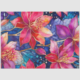 Farbiges Blatt Papier mit Blumenmuster