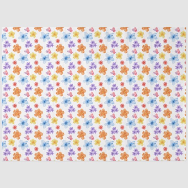 Farbiges Blatt Papier mit Blumenmuster (Vorderseite)