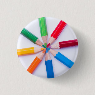Farbiges Bleistift-Button Button