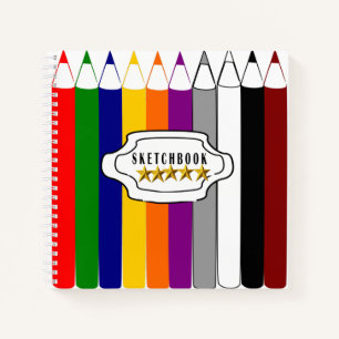 Farbiges Bleistift-Sketch-Notebook Notizbuch