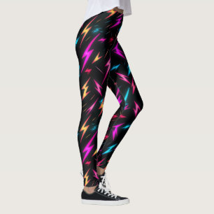 Farbiges Blitzmuster Leggings