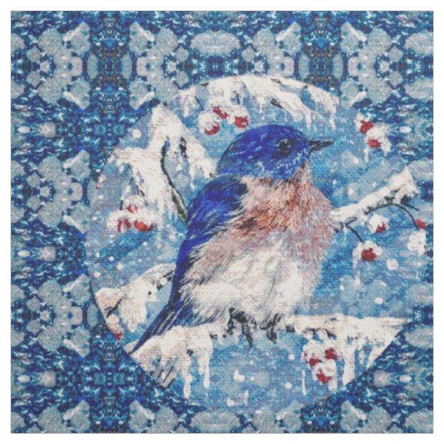 Farbiges Bluebird-Fabric Stoff (Muster)