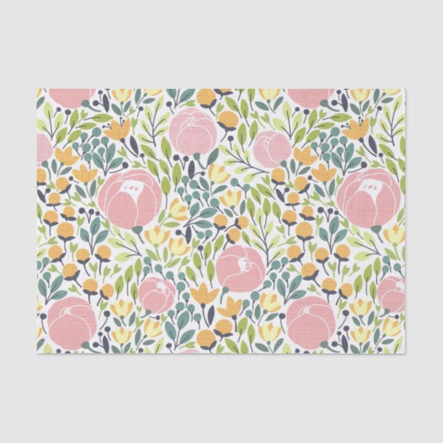 Farbiges Blume-Papiertücher für Rosa und Grüne Blu Seidenpapier (Vorderseite)