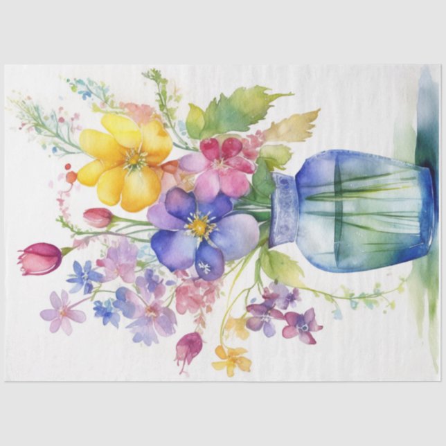 Farbiges Blume Tissue Paper Seidenpapier (Vorderseite)