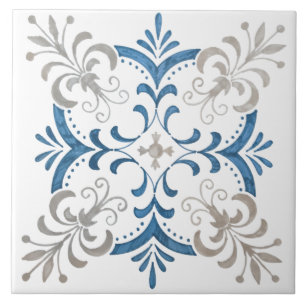 Farbiges Blumendesign Fliese