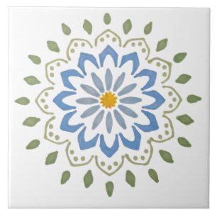 Farbiges Blumendesign Fliese