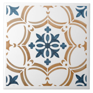 Farbiges Blumendesign Fliese
