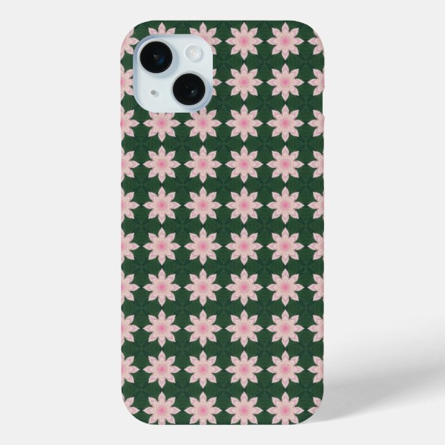 Farbiges Blumenmuster Case-Mate iPhone Hülle (Rückseite)
