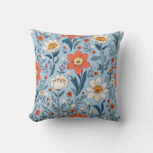 Farbiges Blumenmuster Kissen