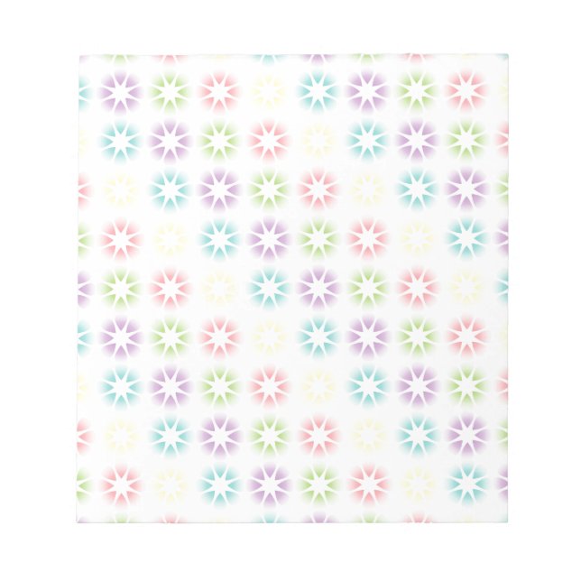 Farbiges Blumenmuster Notizblock (Vorderseite)