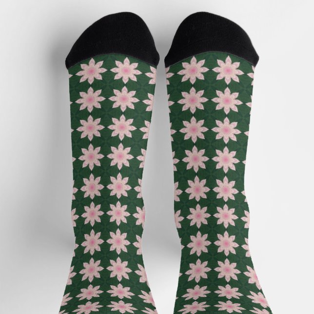 Farbiges Blumenmuster Socken (Oben)