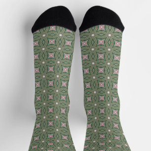 Farbiges Blumenmuster Socken
