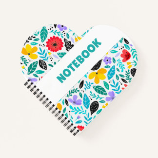 Farbiges Blumennotizbuch – Minimalistisches Blumen Notizbuch