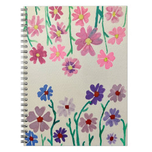 Farbiges Blumenwasser-Journal Notizblock