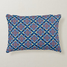 Farbiges Boho Geometrie-Muster Dekokissen