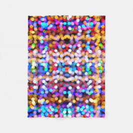 Farbiges Bokeh-Zirkel-Muster Fleecedecke