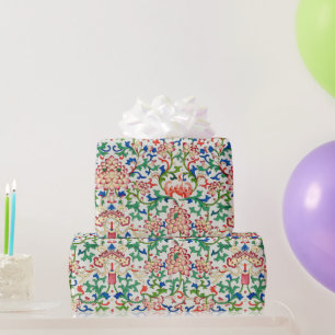 Farbiges botanisches Faltpapier mit Blumenmuster Geschenkpapier