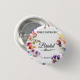 Farbiges Brautparty Button