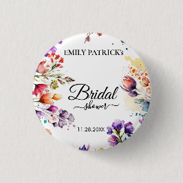 Farbiges Brautparty Button