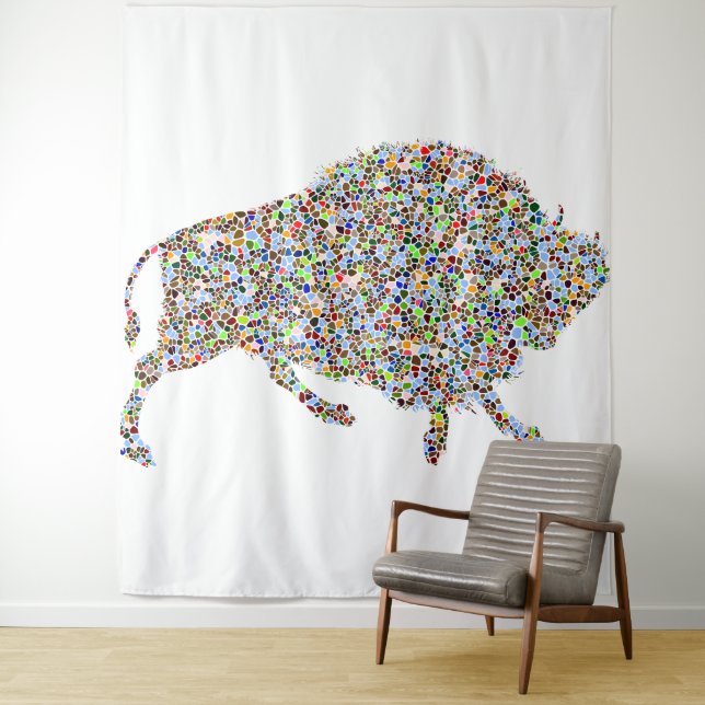 Farbiges Bull-Tapestry Wandteppich (Beispiel)