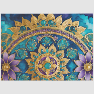 Farbiges Byzantinisches Juwel Art Tissue Seidenpapier
