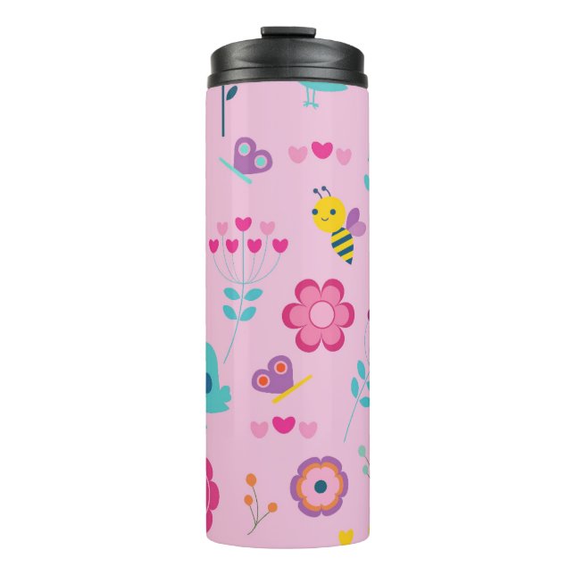 Farbiges Cartoon-Design Thermosbecher (Vorderseite)