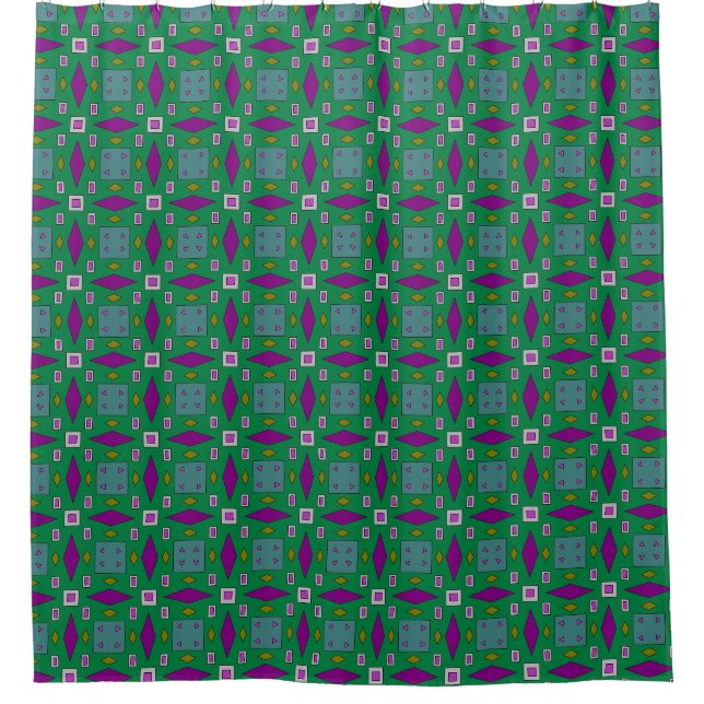 Farbiges Chaos 19 Duschvorhang (Vorderseite)