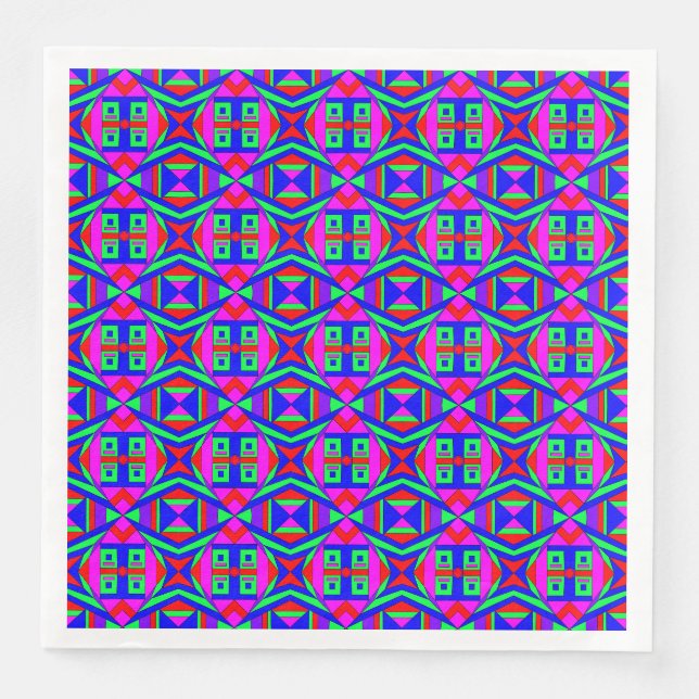 Farbiges Chaos 42 Serviette (Vorderseite)