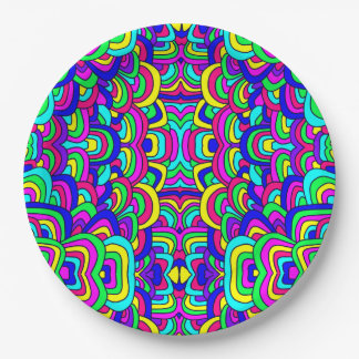 Farbiges Chaos 5 Pappteller