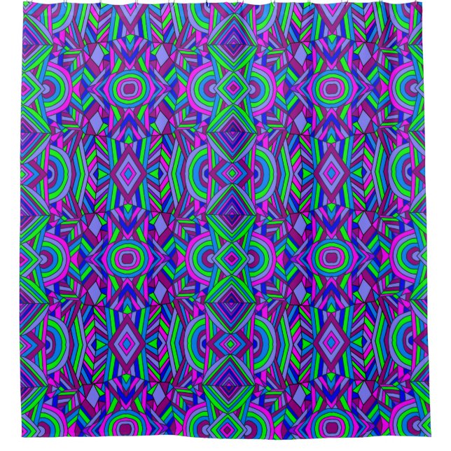 Farbiges Chaos 6 Duschvorhang (Vorderseite)