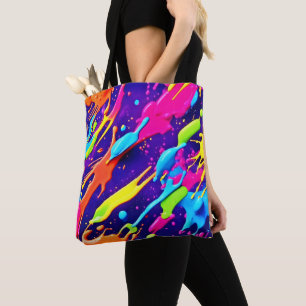 Farbiges Chaos im Abstrakten Spritzer Tasche