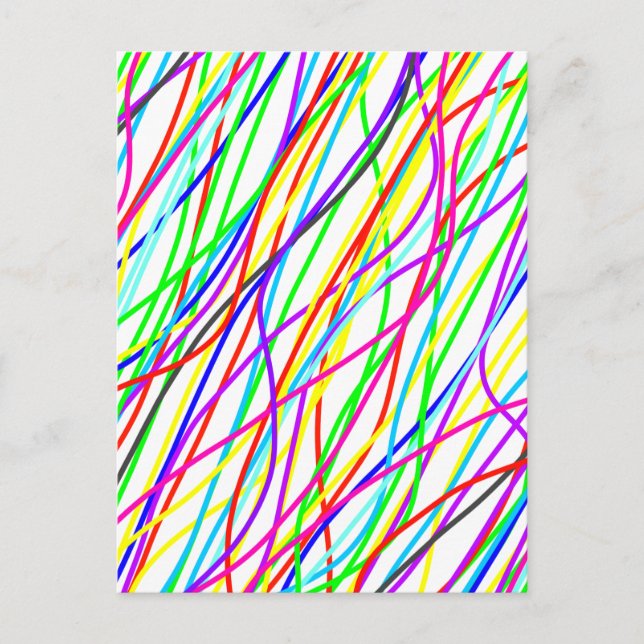 Farbiges Chaos Postkarte (Vorderseite)