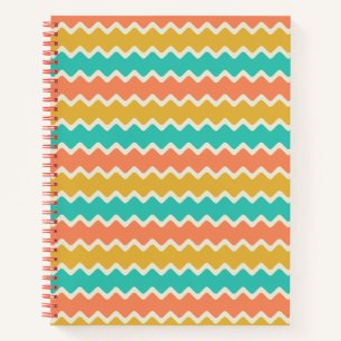 Farbiges Chevron-Muster Notizbuch-Design Notizbuch