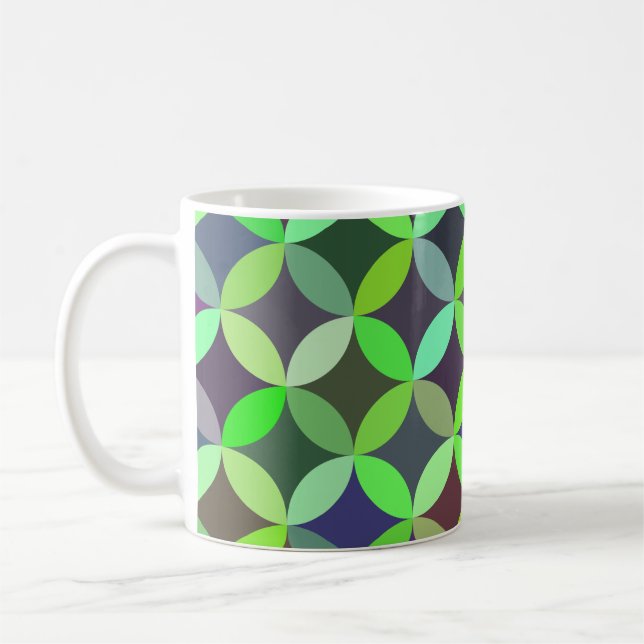 Farbiges Circle Star Quilt Muster Kaffeetasse (Links)