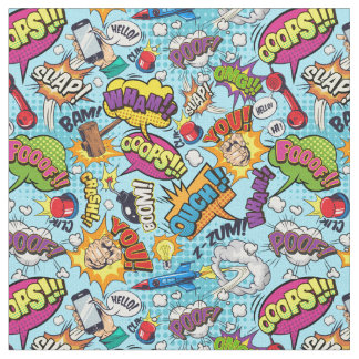 Farbiges Comic-Buchmuster Stoff