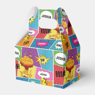 Farbiges Comic Personalisierter Name Pop Art Geschenkschachtel