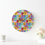 Farbiges Comic Personalisierter Name Pop Art Große Wanduhr<br><div class="desc">Ein buntes Comic Buch Pop Art Design mit Ihrem individuelle Name. Ein niedliches und lustiges Comic Buch themed Illustration mit leuchtenden Farben und Superhelden Action Wörter und Zeichnungen. Ein ideales Design für jeden, der super-Held-Designs, Comic, Cartoon Stil Illustrationen, farbenfrohe Action gefüllt Designs und Pop-Kunst Liebe! Personalisieren Sie dieses lustige Comic...</div>